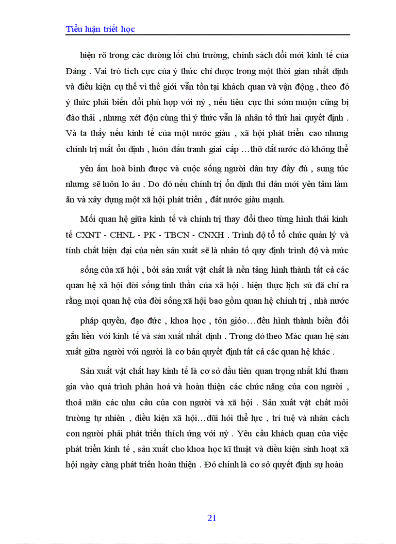 image for page Mối quan hệ giữa vật chất và ý thức trong việc xây dựng nền kinh tế mới hiện nay ở nước ta