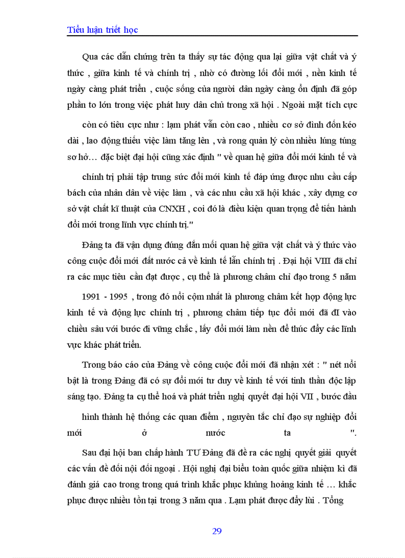 image for page Mối quan hệ giữa vật chất và ý thức trong việc xây dựng nền kinh tế mới hiện nay ở nước ta