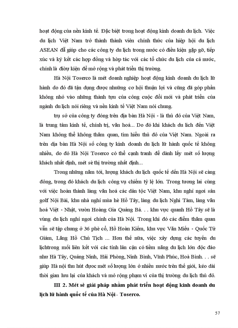 image for page Một số giải pháp nhằm phát triển hoạt động kinh doanh lữ hành quốc tế tại Công ty Du lịch Hà Nội-Toserco
