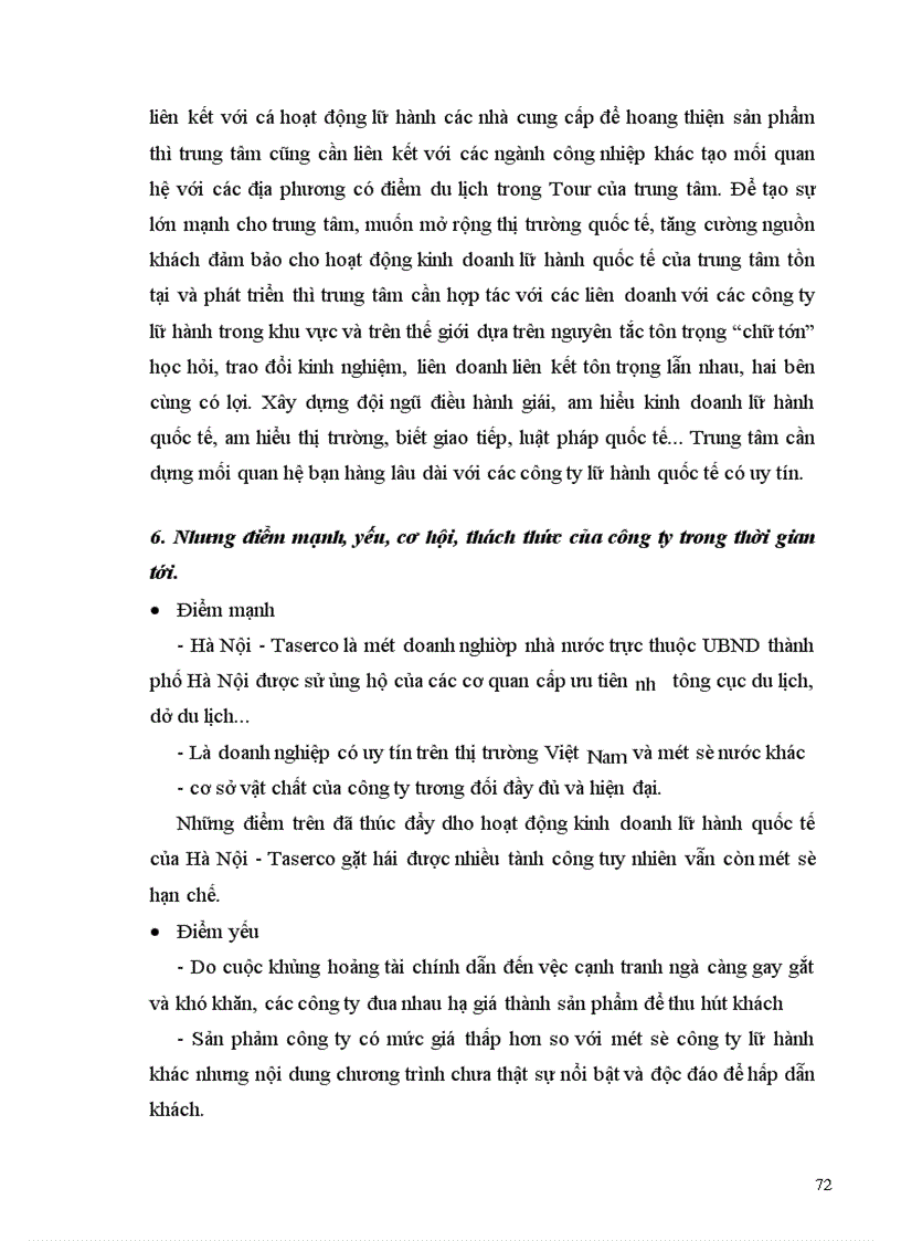 image for page Một số giải pháp nhằm phát triển hoạt động kinh doanh lữ hành quốc tế tại Công ty Du lịch Hà Nội-Toserco