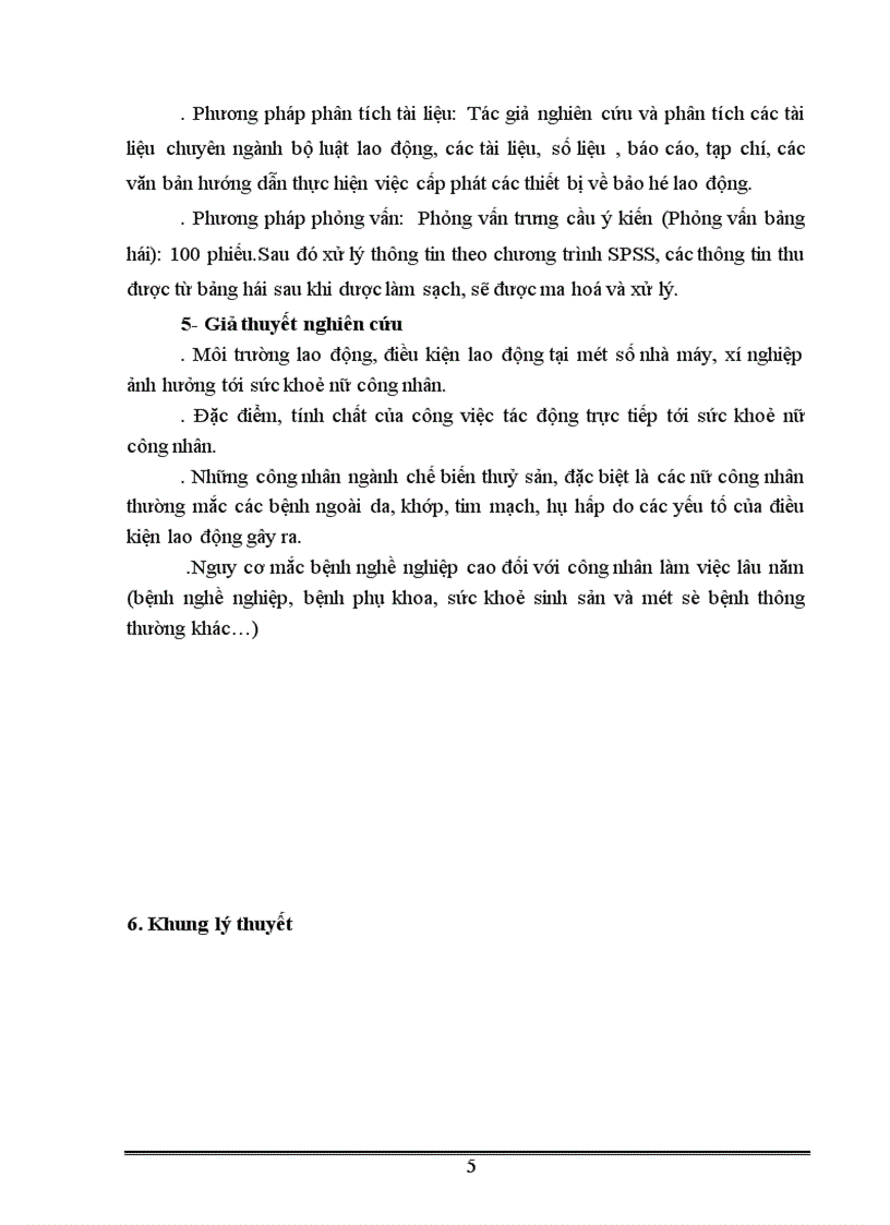 image for page Ảnh hưởng của điều kiện lao động tới sức khoẻ của công nhân lao động nữ trong ngành chế biến thuỷ sản