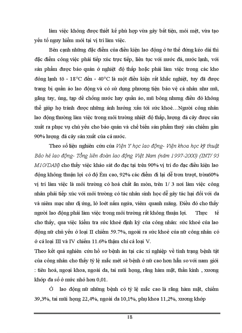 image for page Ảnh hưởng của điều kiện lao động tới sức khoẻ của công nhân lao động nữ trong ngành chế biến thuỷ sản