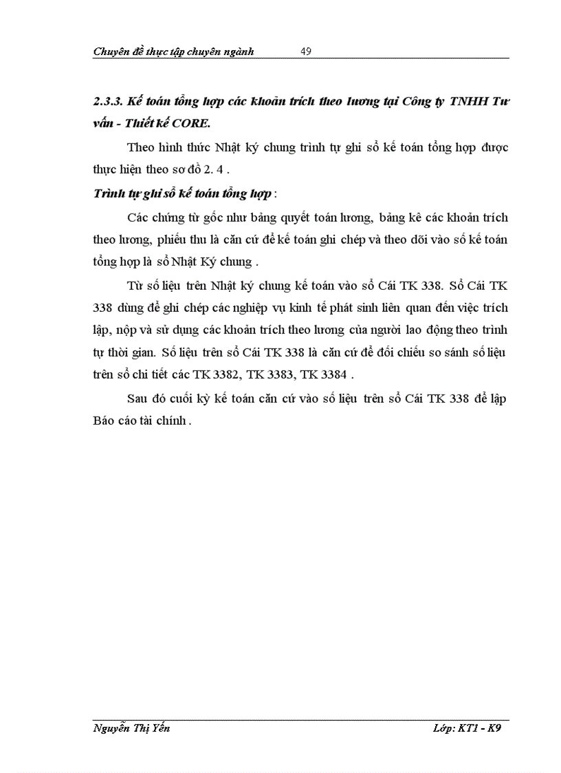image for page Hoàn thiện công tác kế toán tiền lương và các khoản trích theo lương tại Công ty TNHH Tư vấn – Thiết kế CORE