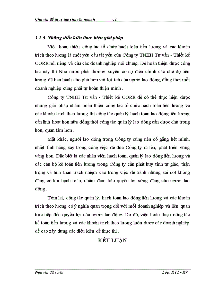 image for page Hoàn thiện công tác kế toán tiền lương và các khoản trích theo lương tại Công ty TNHH Tư vấn – Thiết kế CORE