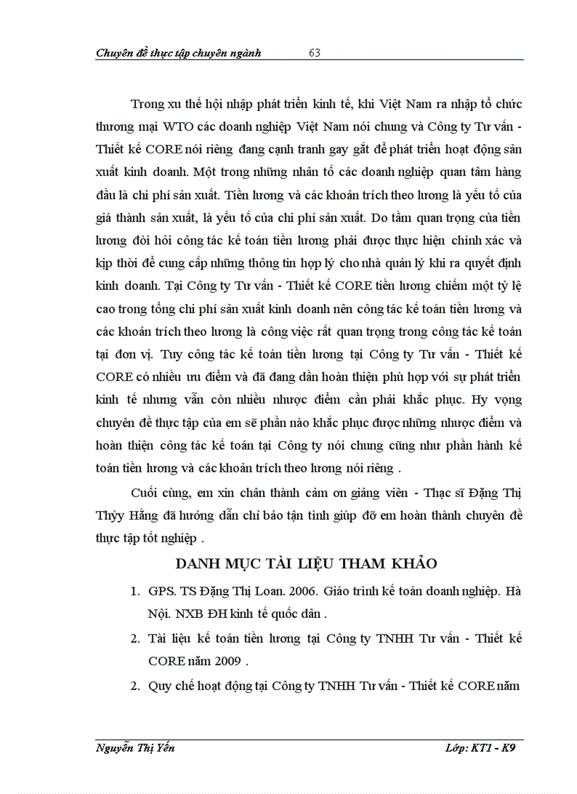 image for page Hoàn thiện công tác kế toán tiền lương và các khoản trích theo lương tại Công ty TNHH Tư vấn – Thiết kế CORE