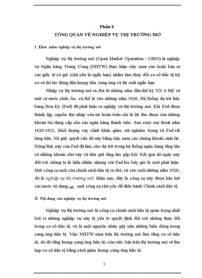 image for page Nghiệp vụ thị trường mở của Ngân hàng trung ương