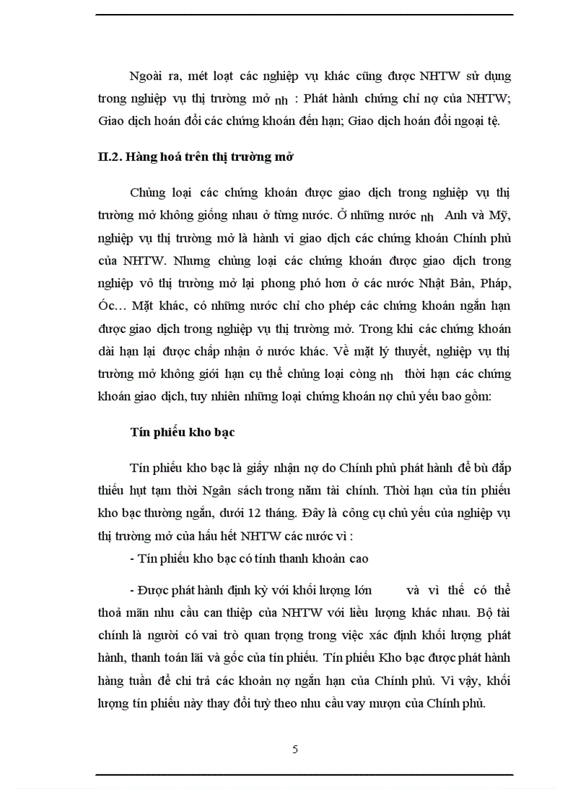 image for page Nghiệp vụ thị trường mở của Ngân hàng trung ương