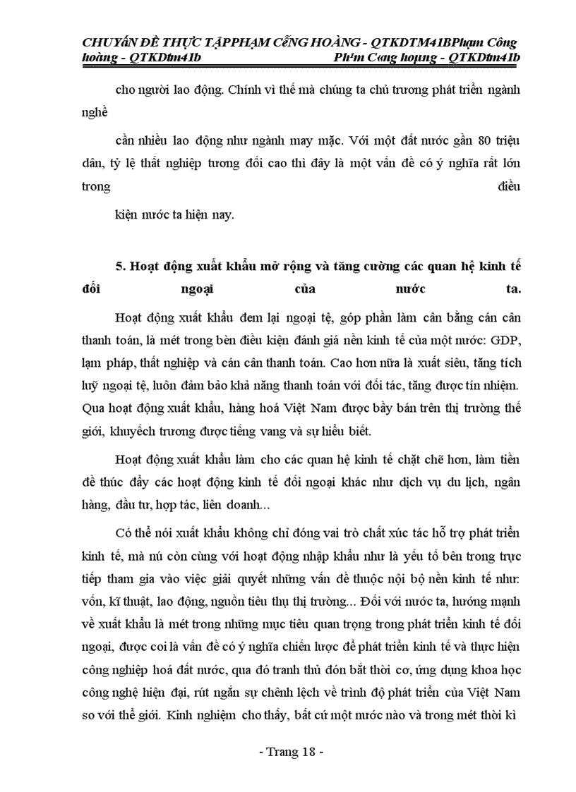 image for page Một số biện pháp đẩy mạnh xuất khẩu hàng dệt may tại công ty Dệt Kim Đông Xuân