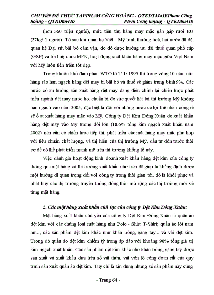 image for page Một số biện pháp đẩy mạnh xuất khẩu hàng dệt may tại công ty Dệt Kim Đông Xuân