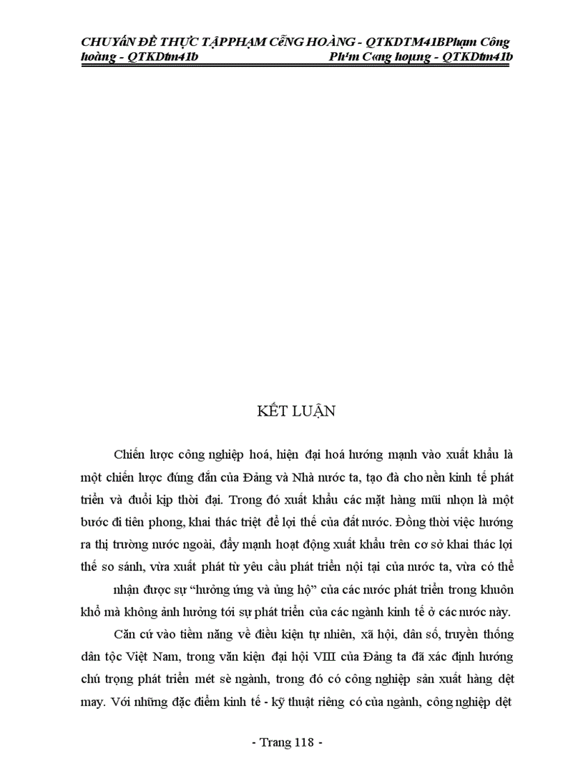 image for page Một số biện pháp đẩy mạnh xuất khẩu hàng dệt may tại công ty Dệt Kim Đông Xuân