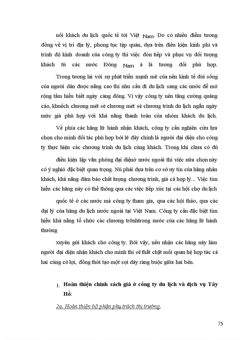 image for page Một số giải pháp nhằm mở rộng thị trường kinh doanh của công ty du lịch và dịch vụ Tây Hồ.