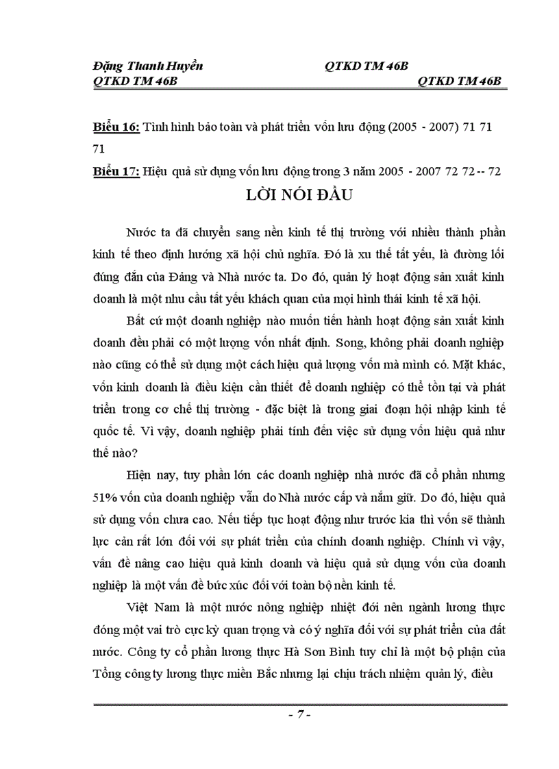 image for page Thực trạng và một số giải pháp nâng cao hiệu quả sử dụng vốn tại Công ty cổ phần lương thực Hà Sơn Bình