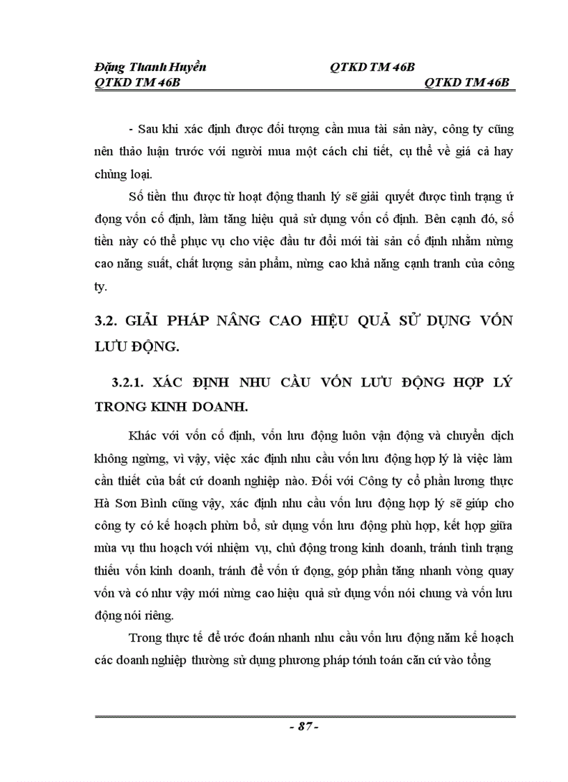 image for page Thực trạng và một số giải pháp nâng cao hiệu quả sử dụng vốn tại Công ty cổ phần lương thực Hà Sơn Bình