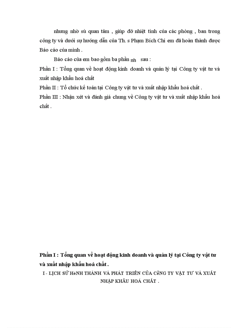 image for page Báo cáo thực tập tại Công ty vật tư và xuất nhập khẩu hoá chất