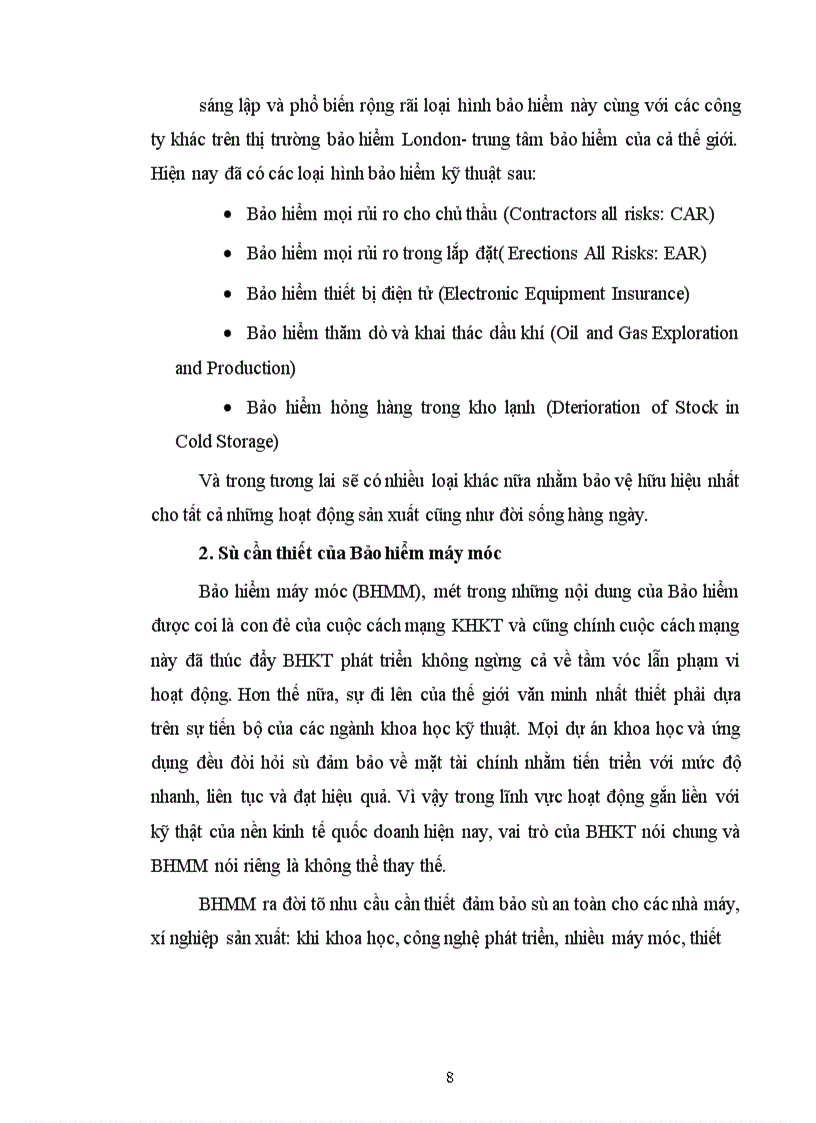 image for page Tình hình triển khai nghiệp vụ bảo hiểm máy móc ở Công ty bảo hiểm Hà Nội thời gian qua và phương hướng phát triển cho giai đoạn tới