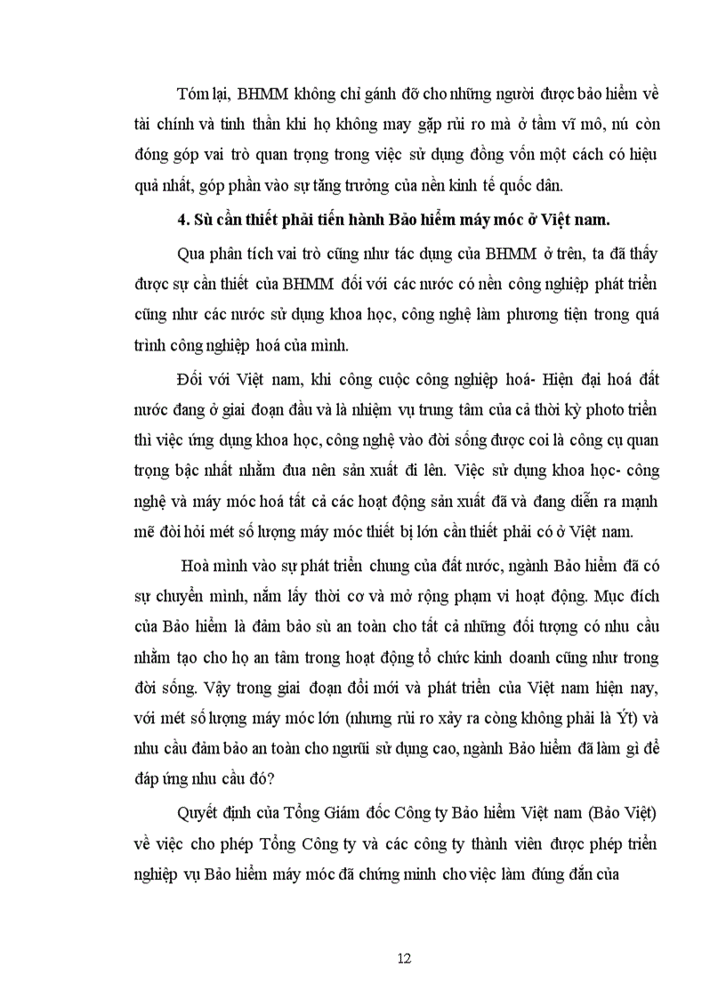 image for page Tình hình triển khai nghiệp vụ bảo hiểm máy móc ở Công ty bảo hiểm Hà Nội thời gian qua và phương hướng phát triển cho giai đoạn tới