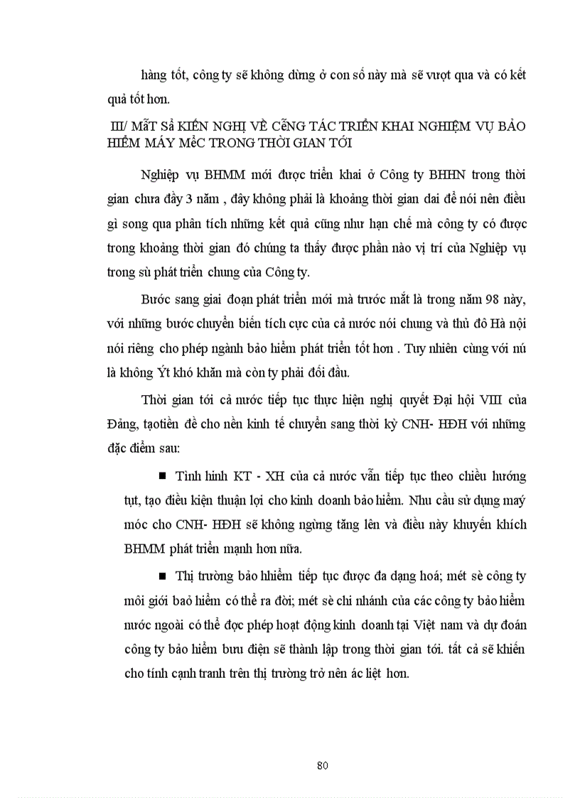 image for page Tình hình triển khai nghiệp vụ bảo hiểm máy móc ở Công ty bảo hiểm Hà Nội thời gian qua và phương hướng phát triển cho giai đoạn tới