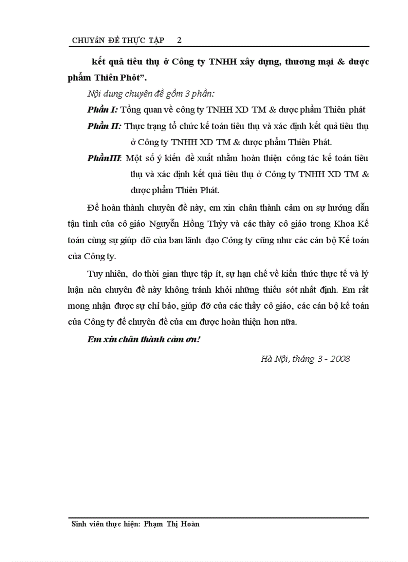 image for page Kế toán tiêu thụ và xác định kết quả tiêu thụ ở Công ty TNHH xây dựng, thương mại & dược phẩm Thiên Phát