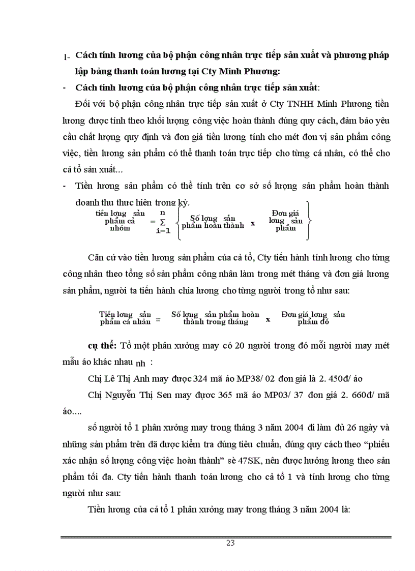 image for page Hạch toán tiền lương và các khoản trích theo lương của bộ phận công nhân trực tiếp sản xuất tại Công ty TNHH Minh Phương