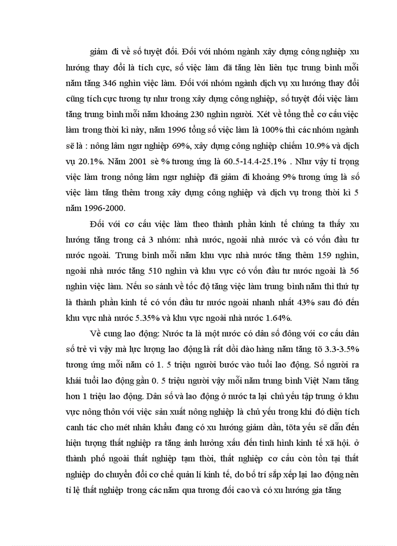 image for page Nhiệm vụ và các giải pháp giải quyết việc làm trong kế hoạch 5 năm 2001-2005 ở Việt Nam