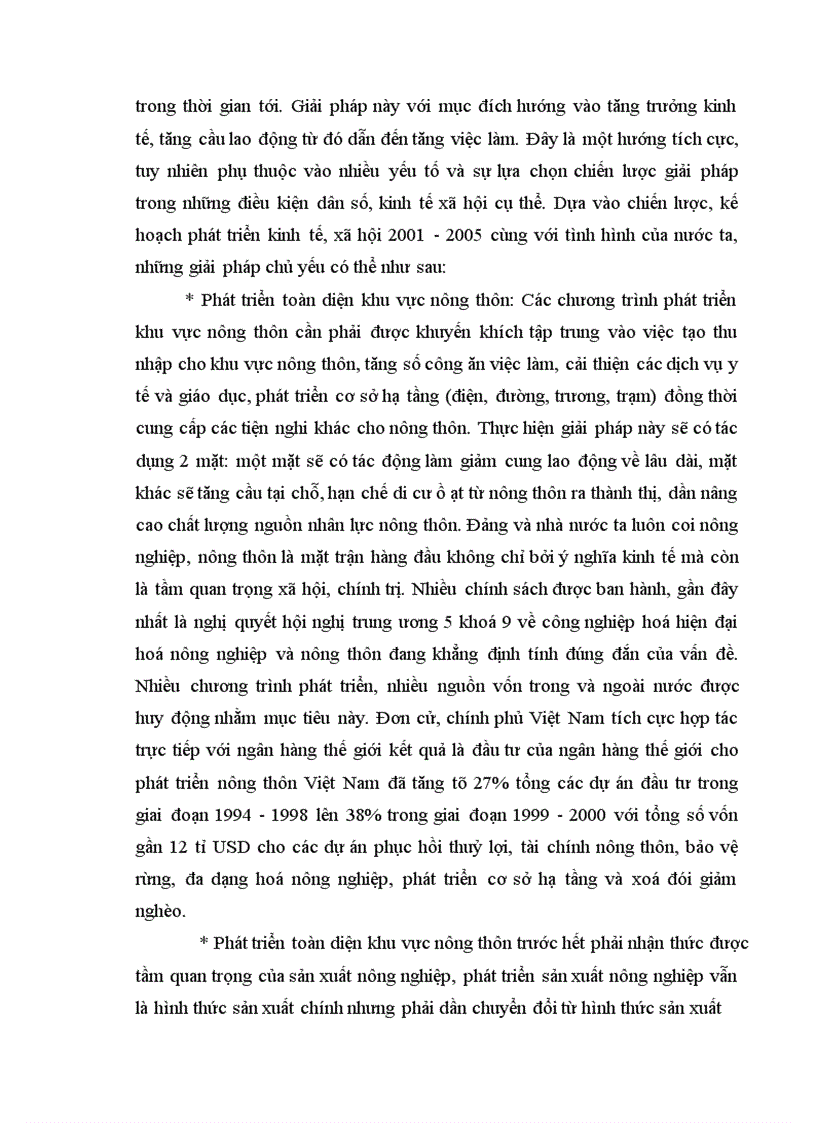 image for page Nhiệm vụ và các giải pháp giải quyết việc làm trong kế hoạch 5 năm 2001-2005 ở Việt Nam