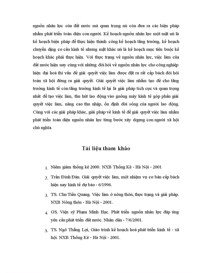image for page Nhiệm vụ và các giải pháp giải quyết việc làm trong kế hoạch 5 năm 2001-2005 ở Việt Nam