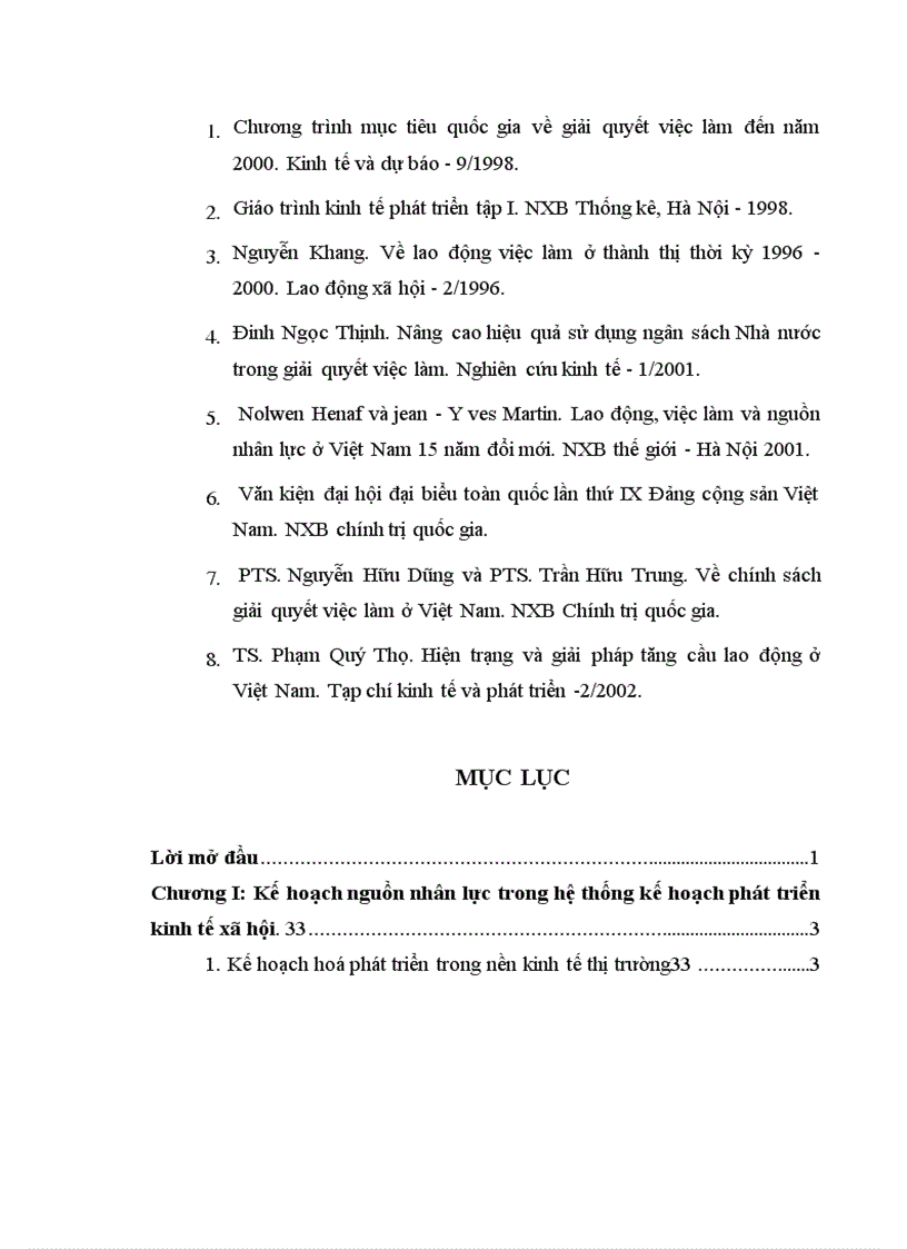 image for page Nhiệm vụ và các giải pháp giải quyết việc làm trong kế hoạch 5 năm 2001-2005 ở Việt Nam
