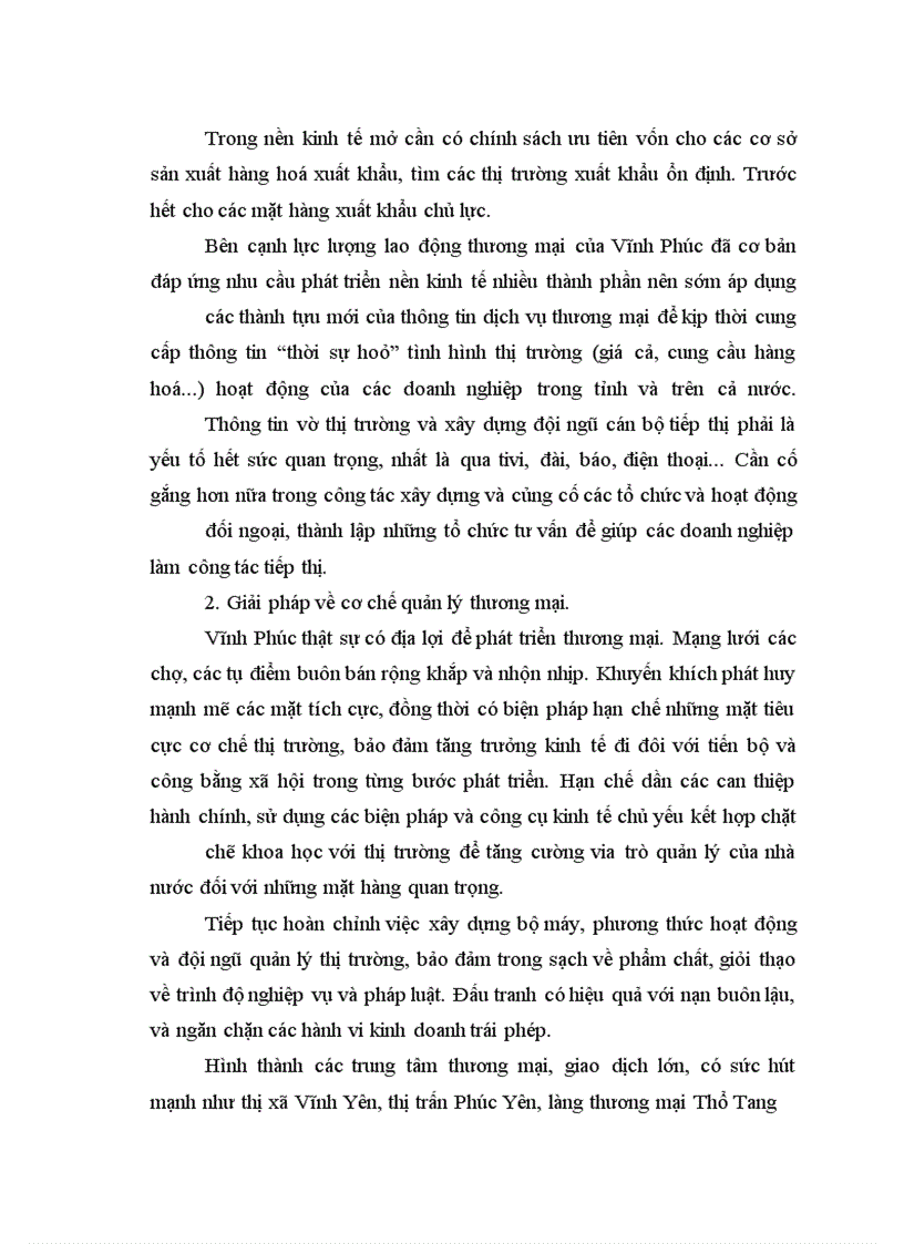 image for page Một số giải pháp phát triển thị trường hàng hoá của tỉnh Vĩnh Phúc đến năm 2010