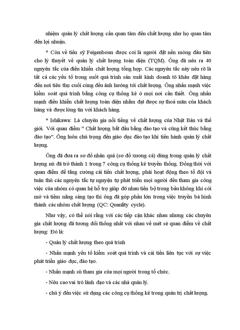 image for page Quản lý chất lượng - thực trạng và một số giải pháp nhằm áp dụng một cách hợp lý và hiệu quả hệ thống quản trị chất lượng trong các DNCN Việt Nam