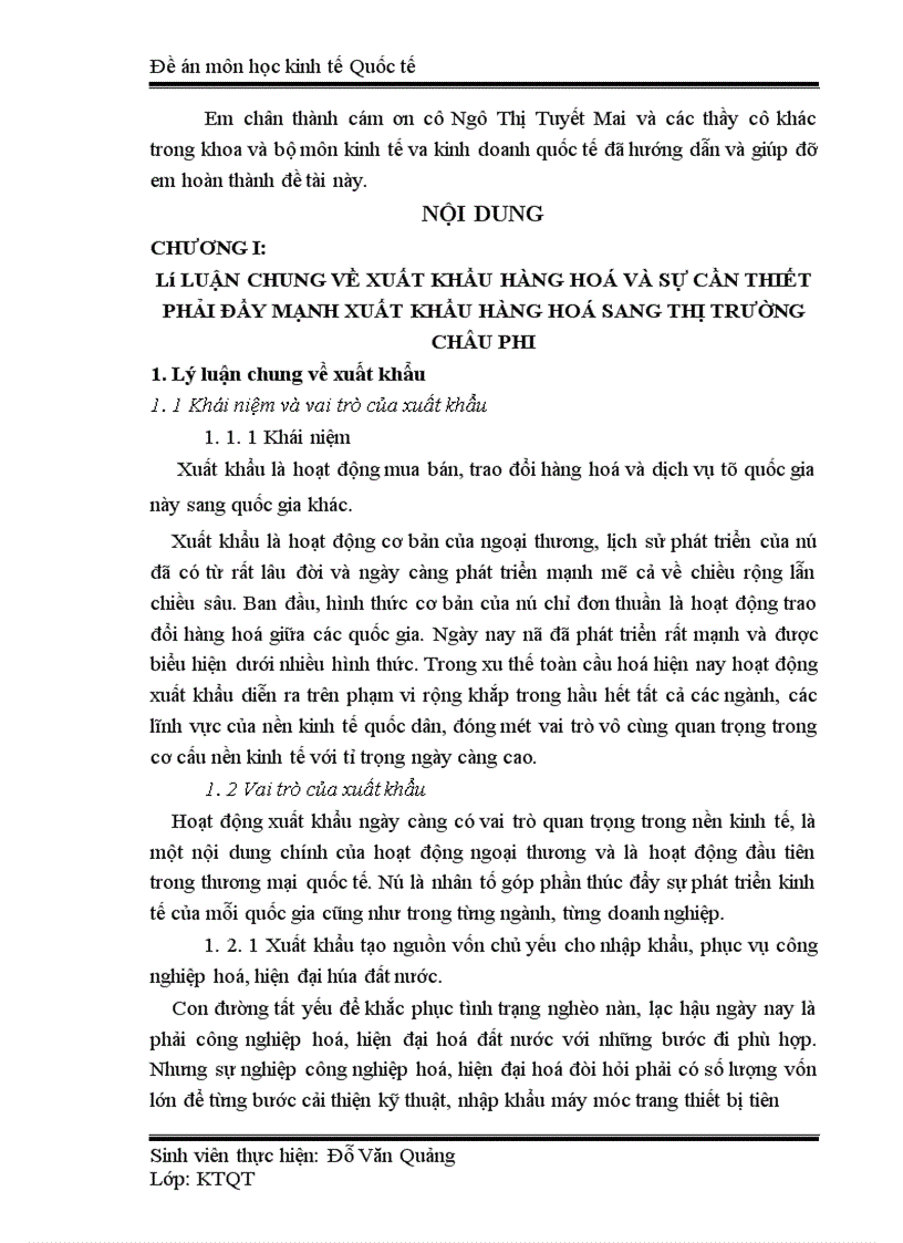 image for page Xuất khẩu hàng hoá của Việt Nam sang thị trường Châu: Phi thực trạng và giải pháp