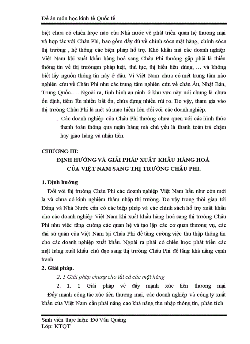 image for page Xuất khẩu hàng hoá của Việt Nam sang thị trường Châu: Phi thực trạng và giải pháp