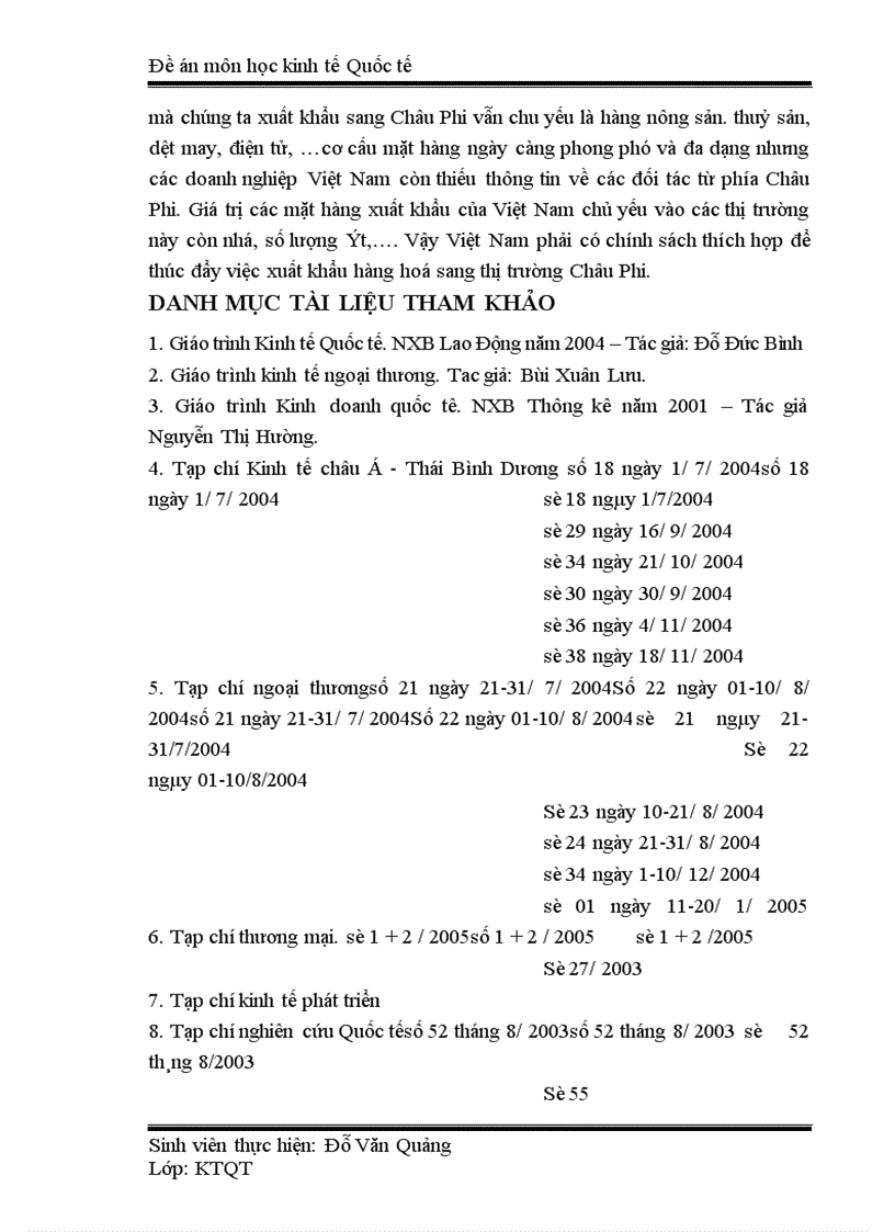 image for page Xuất khẩu hàng hoá của Việt Nam sang thị trường Châu: Phi thực trạng và giải pháp