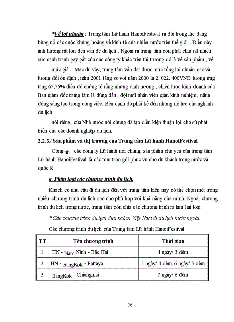 image for page Một số giải pháp và khuyến nghị nhằm phát triển hoạt động kinh doanh du lịch lữ hành của Trung tâm lữ hành và hợp tác quốc tế HanoiFestival