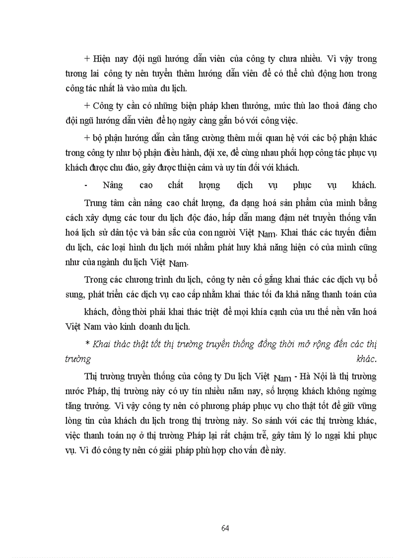 image for page Một số giải pháp và khuyến nghị nhằm phát triển hoạt động kinh doanh du lịch lữ hành của Trung tâm lữ hành và hợp tác quốc tế HanoiFestival