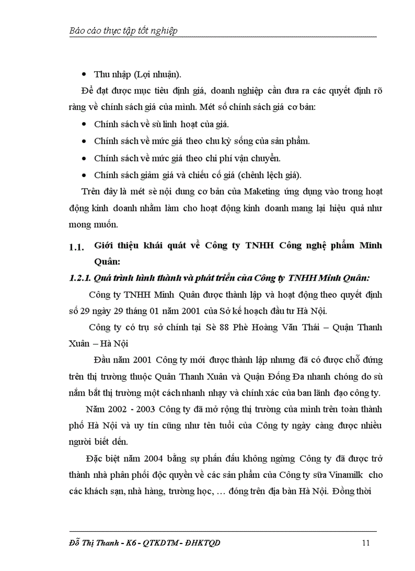 image for page Nội dung cơ bản của Marketing ứng dụng trong hoạt động kinh doanh và giới thiệu khái quát về Công ty TNHH công nghệ phẩm Minh Quân.