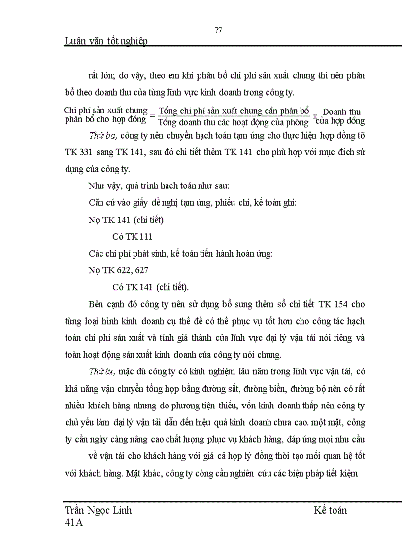image for page Phương hướng hoàn thiện hạch toán chi phí sản xuất và tính giá thành sản phẩm đại lý vận tải kết hợp với việc nâng cao hiệu quả kinh doanh tại công ty vận tải và đại lý vận tải (vitranimex)