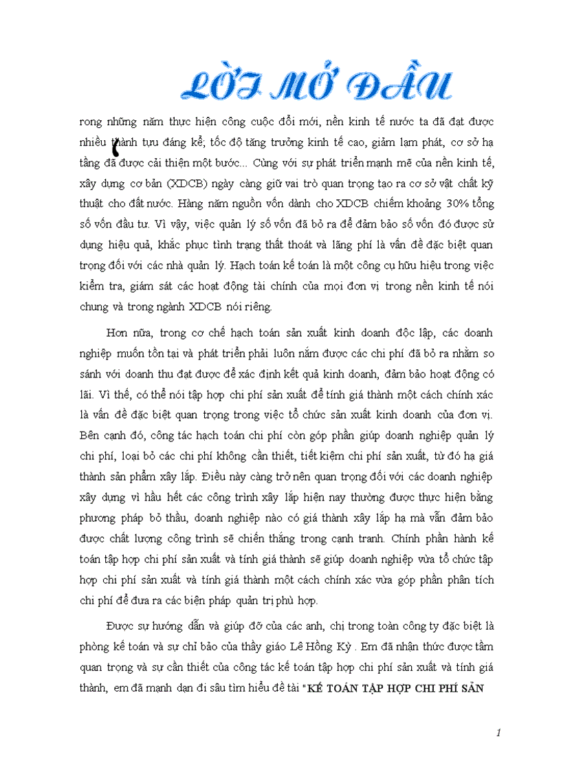 image for page Kế toán tập hợp chi phí sản xuất và tính giá thành sản phẩm xây lắp ở Công ty Cavico Việt Nam Thương Mại