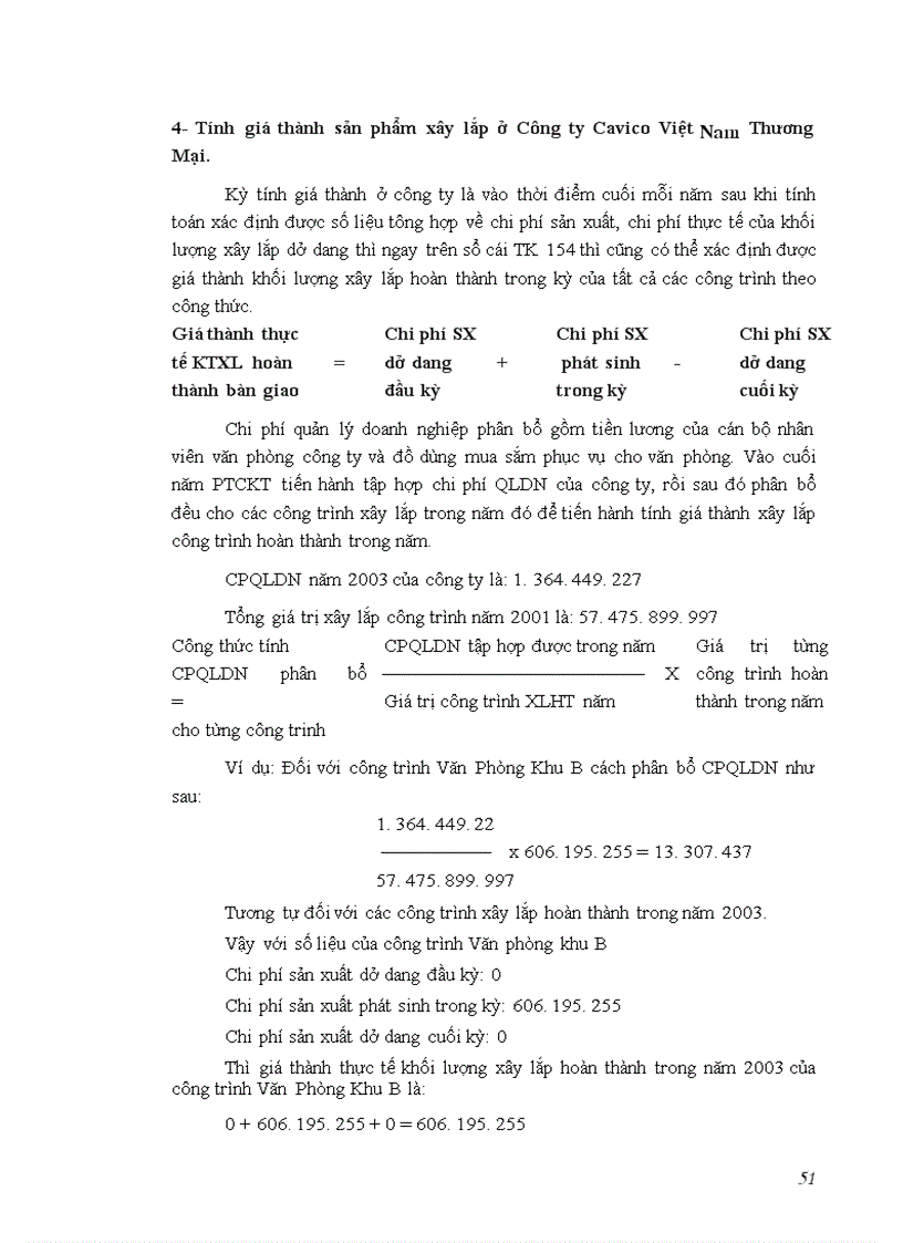 image for page Kế toán tập hợp chi phí sản xuất và tính giá thành sản phẩm xây lắp ở Công ty Cavico Việt Nam Thương Mại