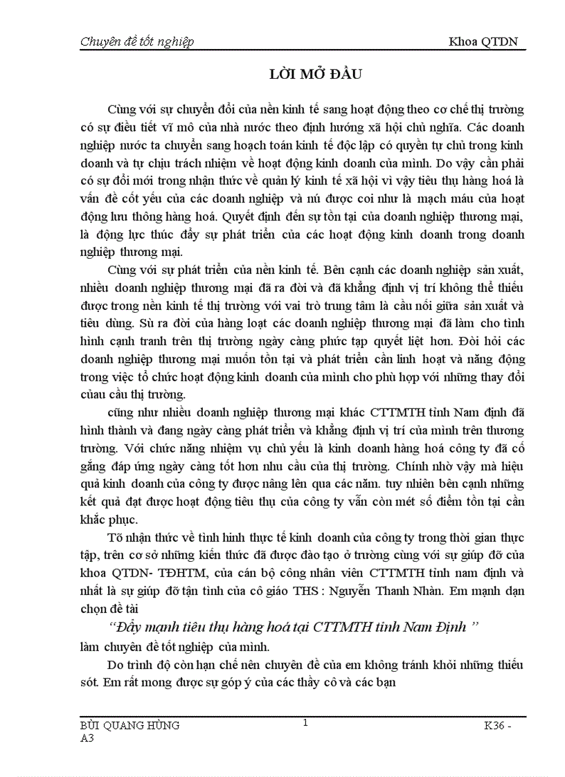 image for page Đẩy mạnh tiêu thụ hàng hoá tại CTTMTH tỉnh Nam Định