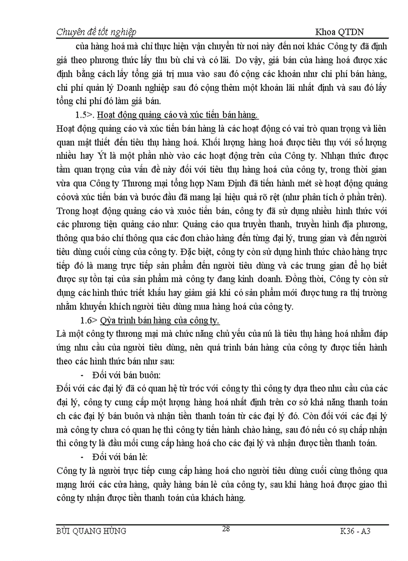 image for page Đẩy mạnh tiêu thụ hàng hoá tại CTTMTH tỉnh Nam Định