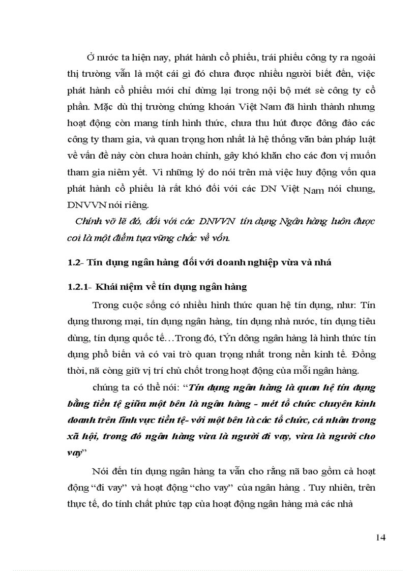 image for page Nâng cao chất lượng tín dụng đối với các DNVVN tại chi nhánh ngân hàng Nông nghiệp và phát triển nông thôn Nam Hà Nội