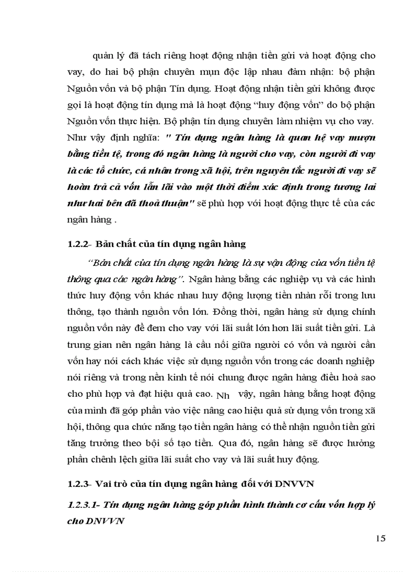 image for page Nâng cao chất lượng tín dụng đối với các DNVVN tại chi nhánh ngân hàng Nông nghiệp và phát triển nông thôn Nam Hà Nội