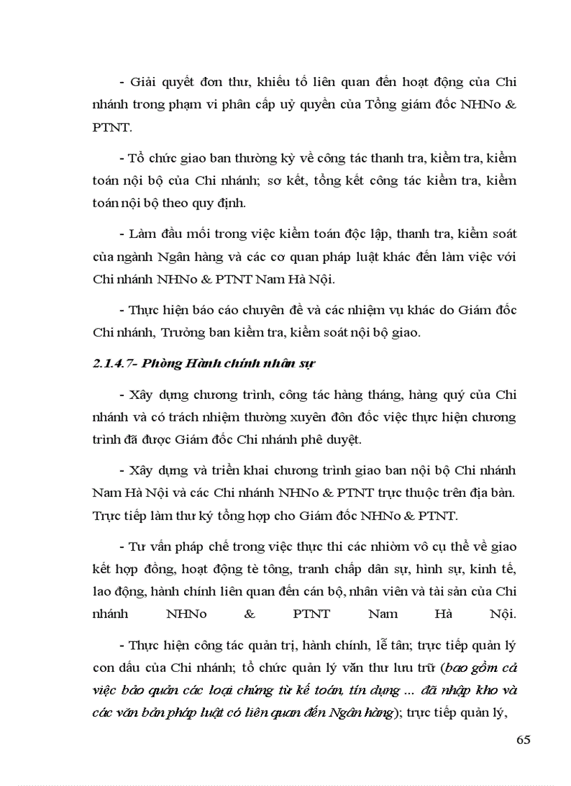 image for page Nâng cao chất lượng tín dụng đối với các DNVVN tại chi nhánh ngân hàng Nông nghiệp và phát triển nông thôn Nam Hà Nội