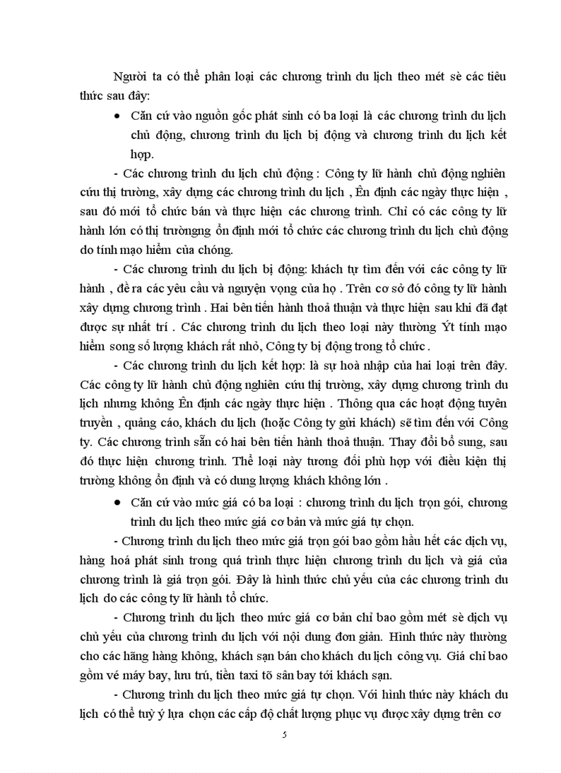 image for page Hiệu quả kinh doanh chương trình du lịch của Công ty du lịch và Thương mại Vân Hải, thực trạng và giải pháp