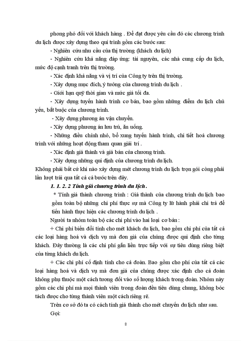 image for page Hiệu quả kinh doanh chương trình du lịch của Công ty du lịch và Thương mại Vân Hải, thực trạng và giải pháp