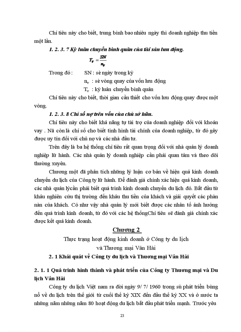image for page Hiệu quả kinh doanh chương trình du lịch của Công ty du lịch và Thương mại Vân Hải, thực trạng và giải pháp