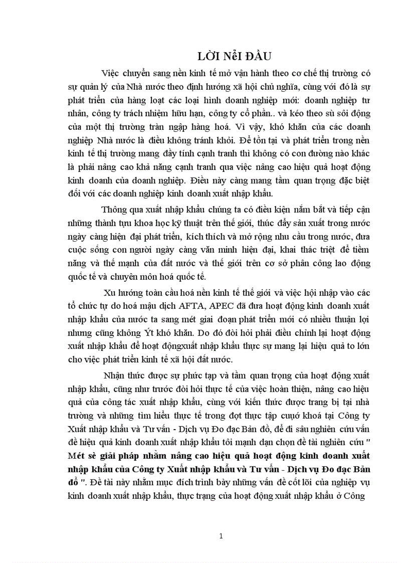 image for page Một số giải pháp nhằm nâng cao hiệu quả của hoạt động kinh doanh của Công ty Xuất nhập khẩu và Tư vấn - Dịch vụ Đo đạc Bản đồ