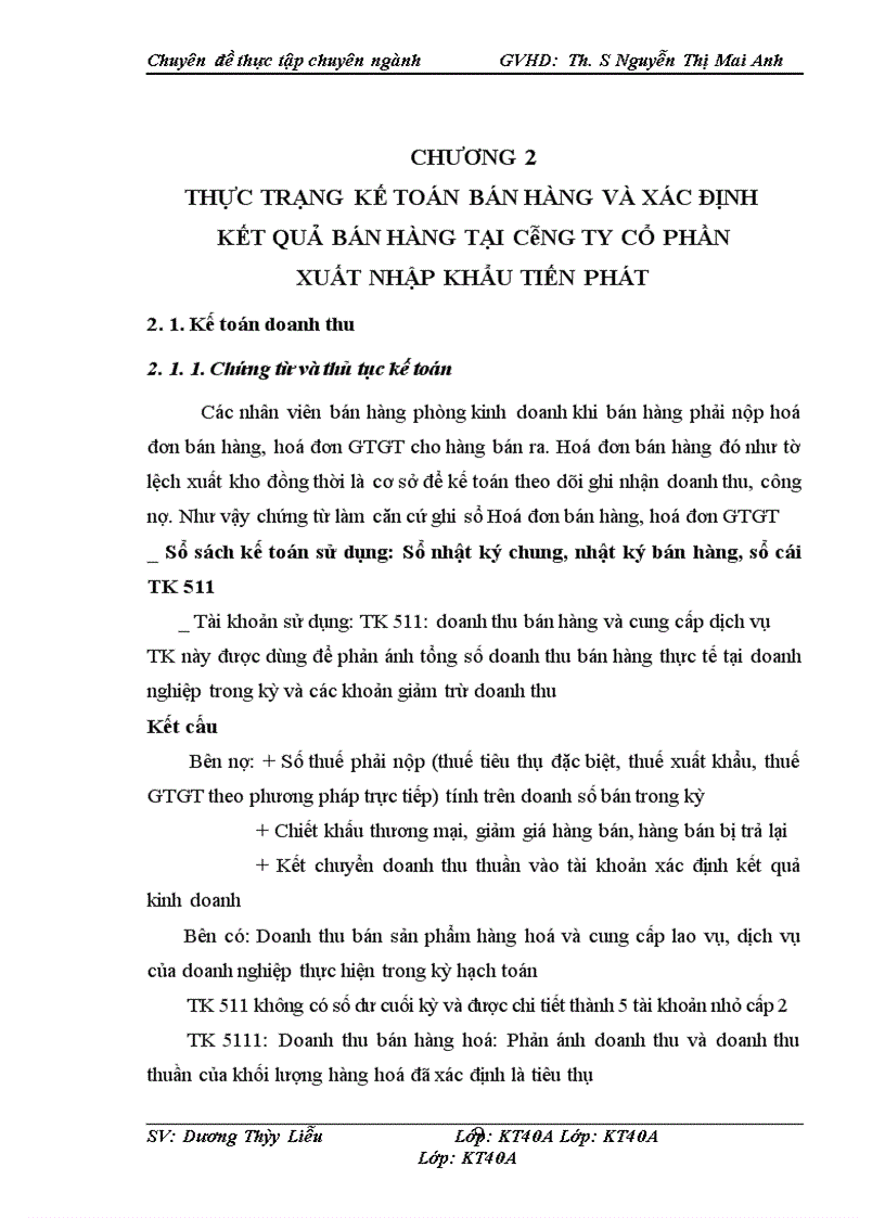 image for page Hoàn thiện công tác kế toán bán hàng và xác định kết quả bán hàng tại Công ty Cổ phần Xuất nhập khẩu Tiến Phát