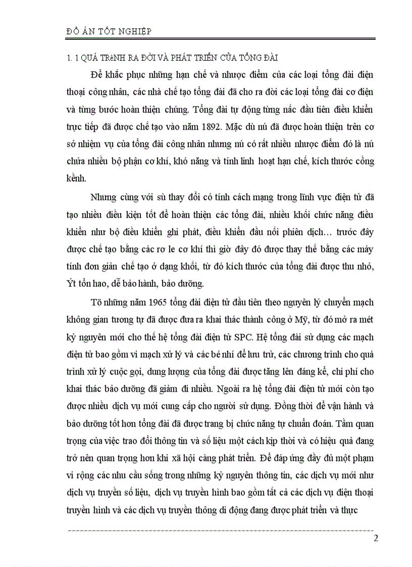 image for page Phân hệ chuyển mạch trong tổng đài