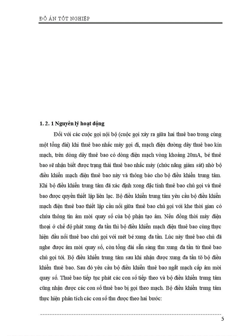 image for page Phân hệ chuyển mạch trong tổng đài